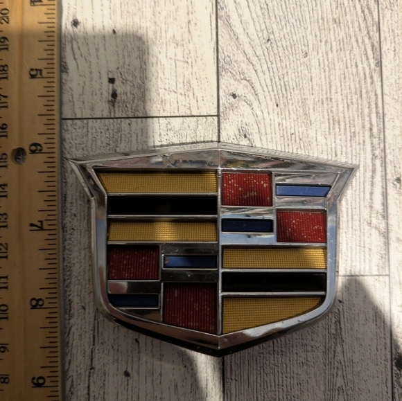 Cadillac Other - Cadillac Car Emblem - Silver, Red, Yellow, Black